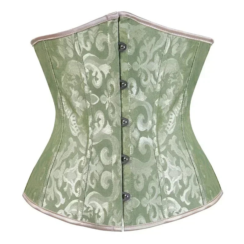 Elegant Beige Lace-Up Corset Top with Adjustable Tie-Shoulder Straps