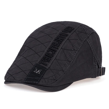 Classic Cotton Ivy Flat Cap Quilted Pattern Casual Vintage Streetwear Beret Hat