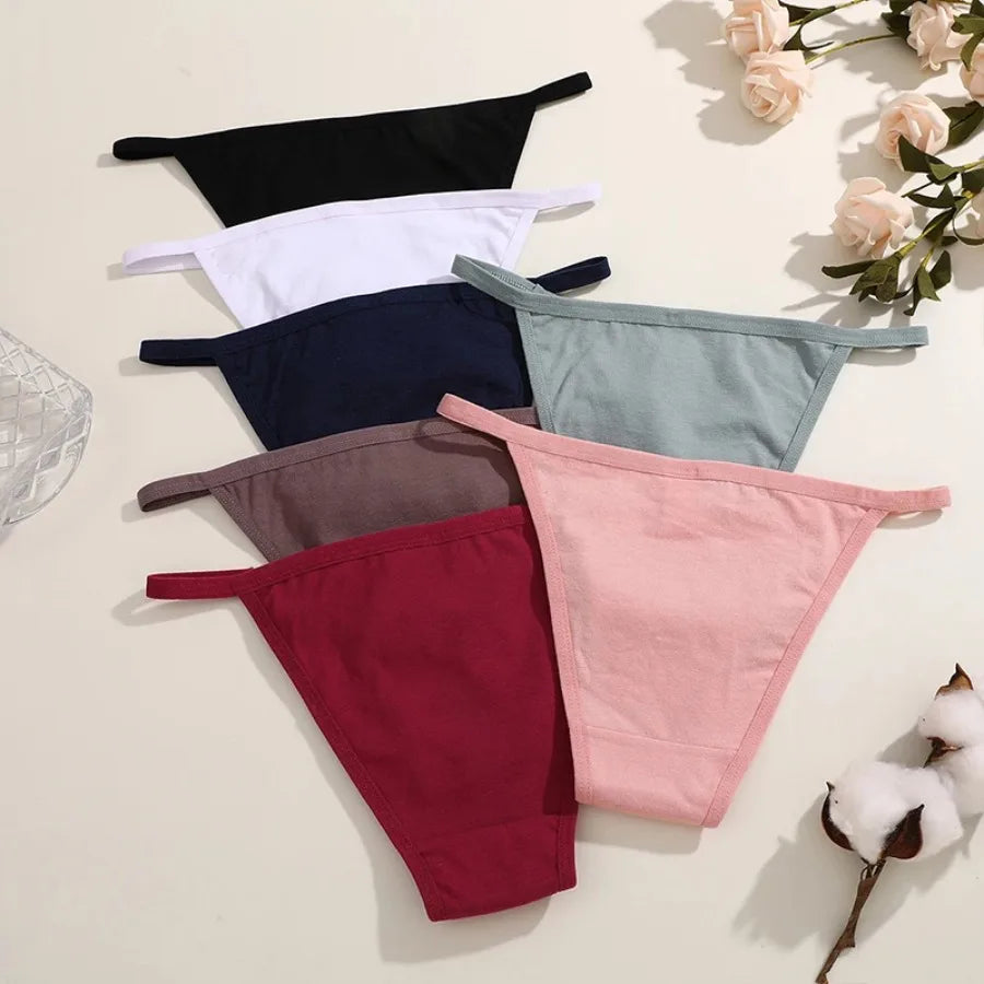 4-Piece Women’s Low-Rise Bikini Briefs Set with Soft Solid Colors, Minimal Silhouette and Everyday Lingerie Styling