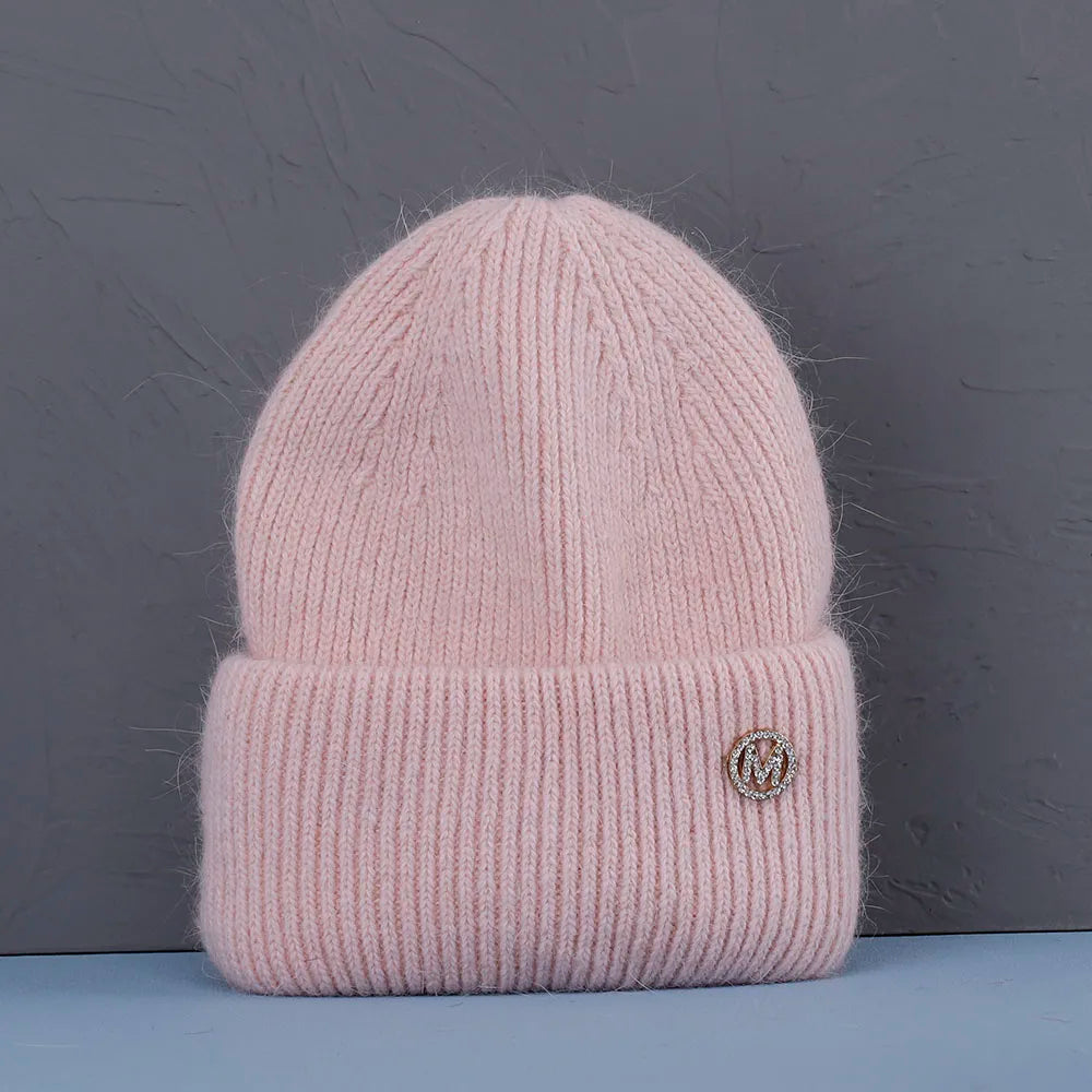 Soft Rabbit Fur Knit Beanie for Everyday Casual Outdoor Winter Fashion and Comfort Style