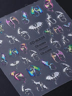 Gothic Butterfly and Celestial Nail Art Stickers for Alternative Manicure Designs