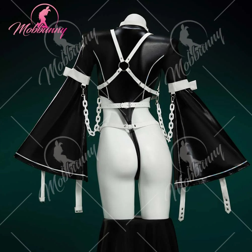 Women's Avant Garde Strappy Cutout Bodysuit With Exaggerated Flared Sleeves And Harness Details