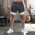 Men's Two Layer Performance Running Shorts with Quick Dry Fabric and Athletic Comfort