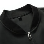 Men's Color Block Zip-Up Bomber Jacket with Modern Casual Streetwear Fit