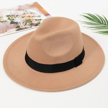 Classic Wide Brim Felt Fedora Hat with Structured Crown for Modern Everyday Styling
