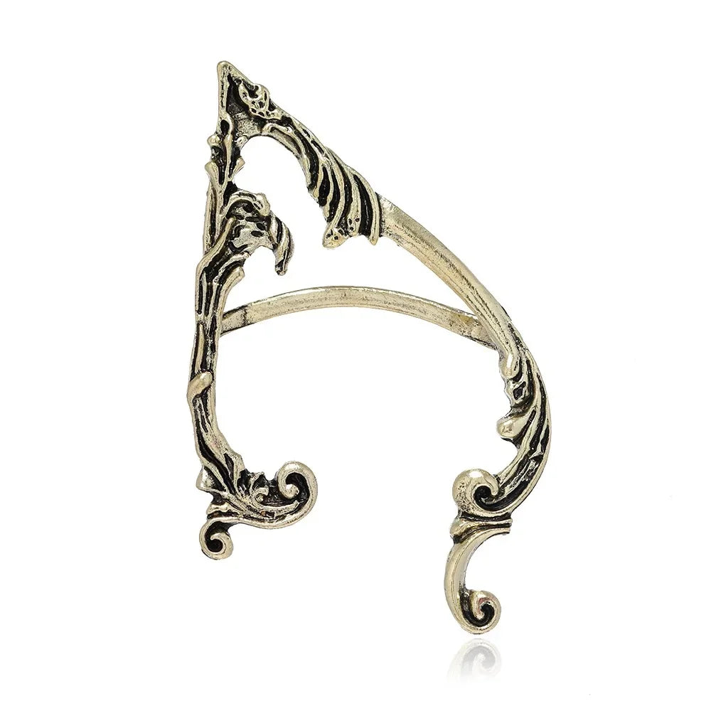 Dark Elf Ear Cuff Statement Earring for Gothic Alternative Fashion Styling