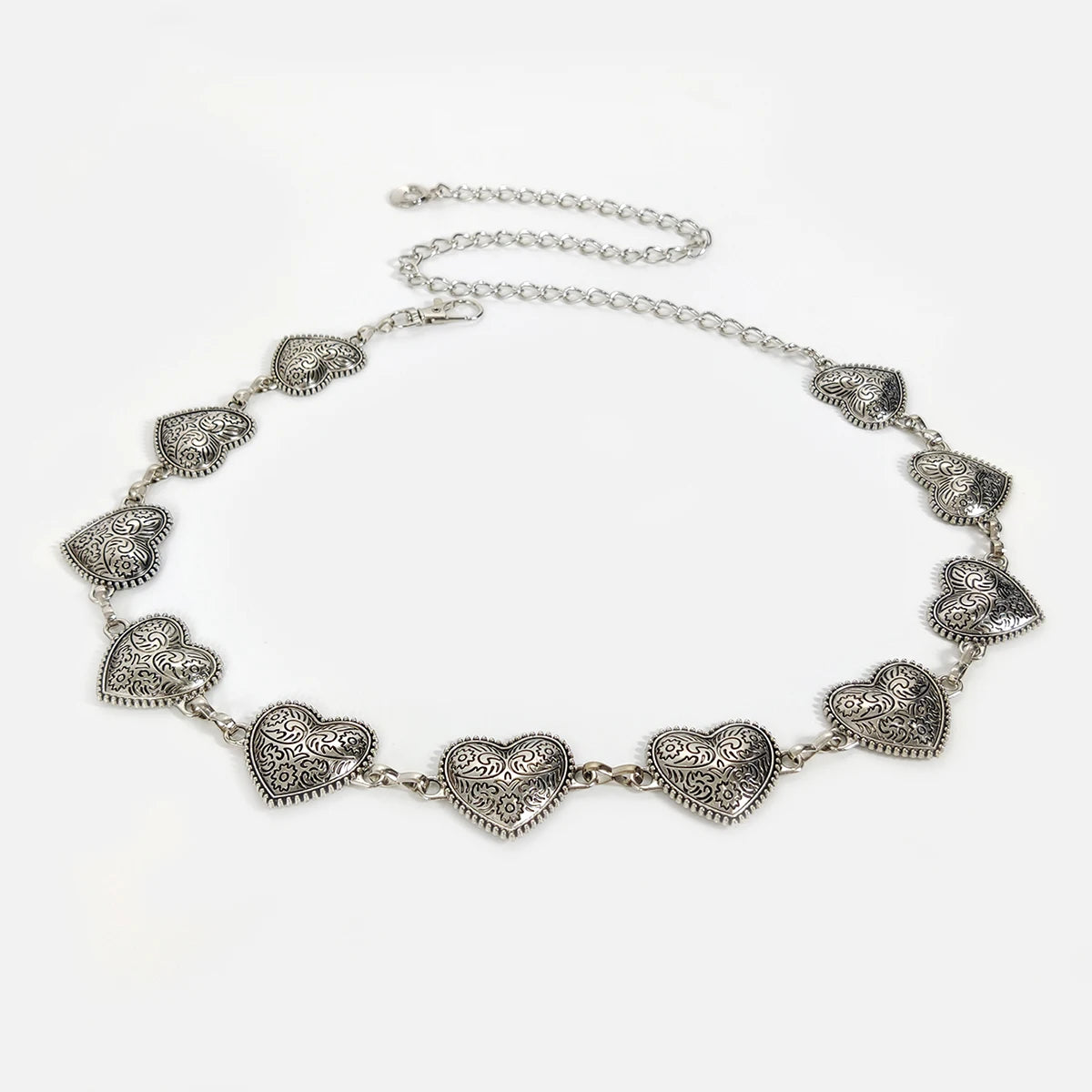 Vintage Heart Chain Waist Belt for Gothic Harajuku Alternative Fashion Looks