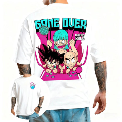Retro Manga Graphic Oversized Streetwear Casual Cotton Fashion T-Shirt