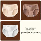 3-Piece Seamless Ribbed Mid-Rise Brief Set in Earthy Neutrals