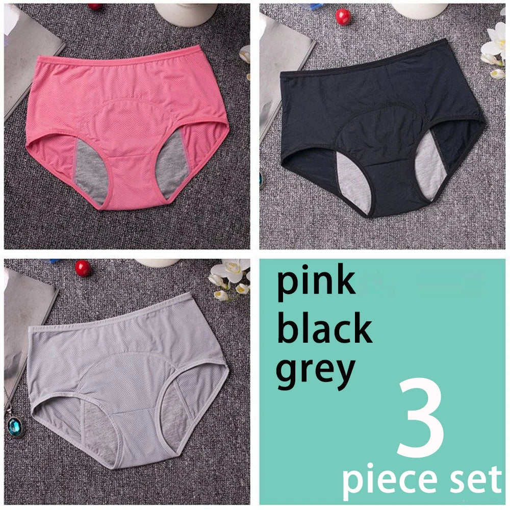 Five-Piece High-Waisted Absorbent Menstrual Brief Set