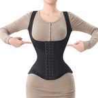 U-Shaped Underbust Waist Cincher with Wide Straps and Front Hook Closure