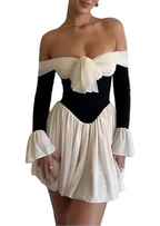 Anime-Inspired Gothic Corset Mini Dress with Dramatic Sleeve Detail