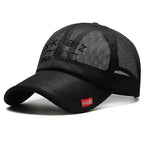 Unisex Breathable Mesh Baseball Cap with Embroidered Detail for Casual Outdoor Everyday Style