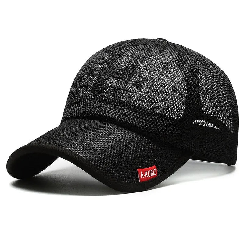 Unisex Breathable Mesh Baseball Cap with Embroidered Detail for Casual Outdoor Everyday Style