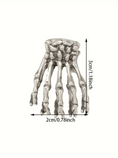 Skeleton Hand Hair Claw Clip Gothic Punk Statement Hairstyle Accessory