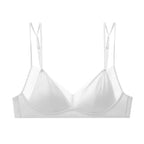 Seamless Minimalist Triangle Bralette and High-Leg Cheeky Panty Set with Double-Strap Accents