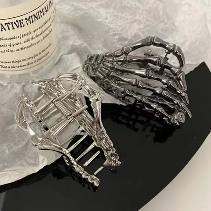 Skull Hair Claw Clip Gothic Y2K Alternative Statement Fashion Accessory