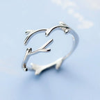 Thorn Wrapped Open Ring for Gothic Punk and Dark Romantic Fashion
