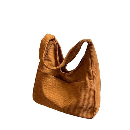 Relaxed Textured Tote Shoulder Bag with Large Capacity Carry Design