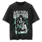 Dark Fantasy Anime-Inspired Manga Streetwear Oversized Washed Cotton T-Shirt