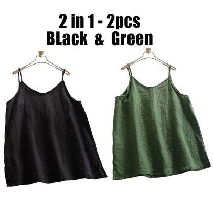 Relaxed V-Neck Camisole Tank Top with Lightweight Everyday Streetwear Styling