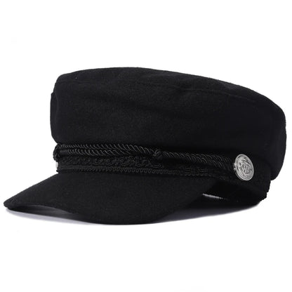 Classic Cotton Blend Military Baker Cap for Vintage Casual Everyday Fashion Style
