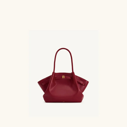 Structured Dumpling Tote Bag with Top Handle Large Capacity Design