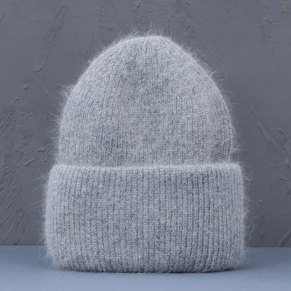 Soft Rabbit Fur Knit Beanie for Everyday Casual Outdoor Winter Fashion and Comfort Style