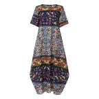 Relaxed Printed Maxi Dress With Easy Flow And Soft Shape