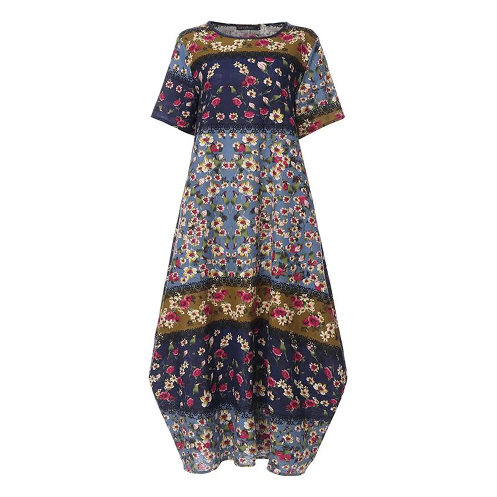 Relaxed Printed Maxi Dress With Easy Flow And Soft Shape