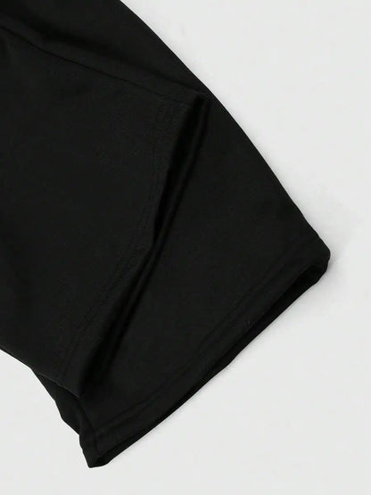 Loose Fit Drawstring Sweatpants with Graphic Print Relaxed Streetwear Jogger Pants