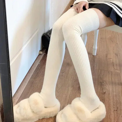 Ribbed Knee High Socks with Soft Stretch Knit for Everyday Casual Fashion Styling
