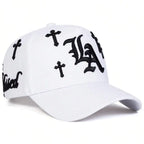 Embroidered Graphic Baseball Cap with Adjustable Fit for Contemporary Streetwear Casual Fashion Style