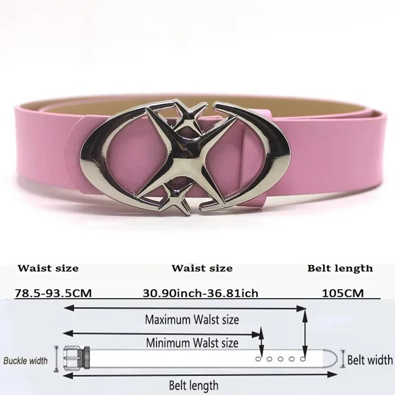 Vintage Western Buckle Gothic Waist Belt for Alternative Y2K Streetwear Looks