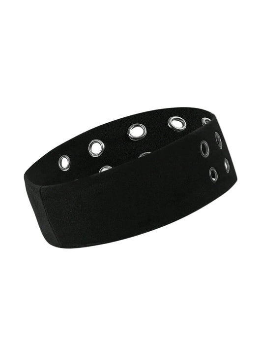 Grommet Detail Headband Punk Alternative Streetwear Hair Accessory
