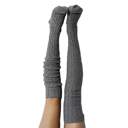 Extra Long Over-the-Knee Cotton Socks with Soft Stretch Knit and Stay-Up Design