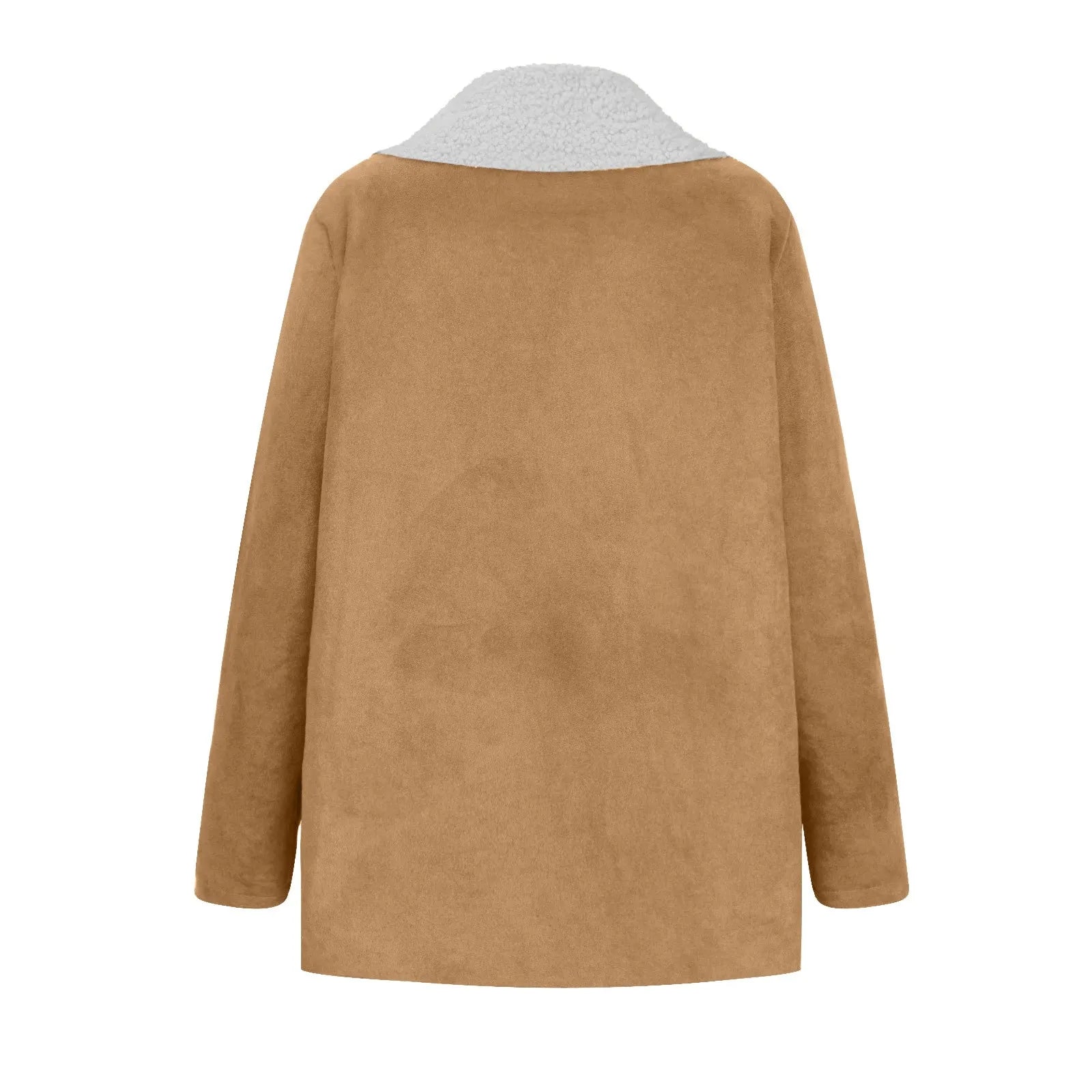 Women's Faux Suede Fleece Lined Hooded Jacket Relaxed Winter Streetwear Outerwear Coat