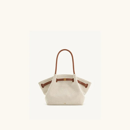Structured Dumpling Tote Bag with Top Handle Large Capacity Design