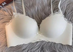 Smooth Contour Seamless Push-Up Bra and Matching Panty with Scalloped Lace Edging