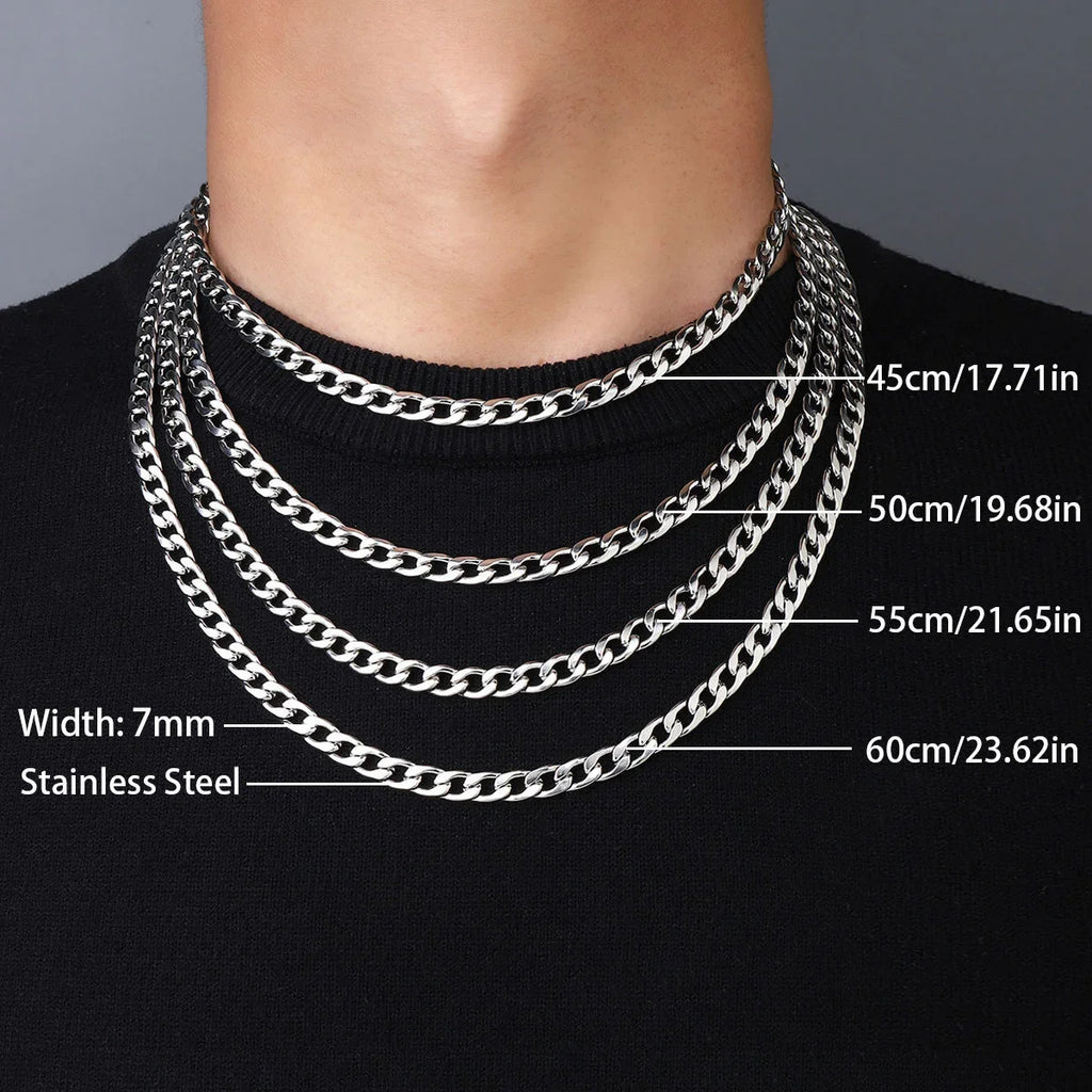 Classic Link Chain Necklace for Gothic Punk and Alternative Styling