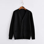 Women's Relaxed Open Front Knit Cardigan with Long Sleeve Everyday Silhouette