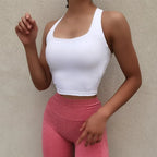 Sleek Criss-Cross Back Sports Bra with Wide Support Band