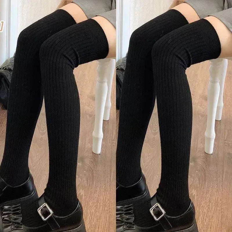 Ribbed Knee High Socks with Soft Stretch Knit for Everyday Casual Fashion Styling