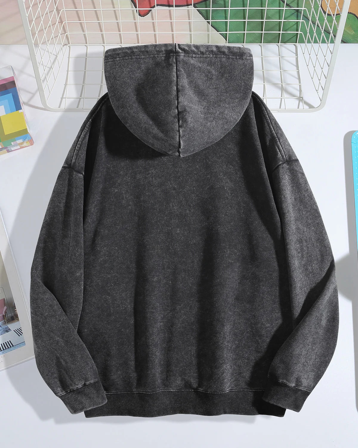 Kawaii Anime Lifestyle Hoodie with Manga-Inspired Minimal Typography Artwork