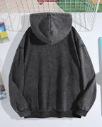 Retro Anime Typography Hoodie with Manga-Inspired Casual Streetwear Design