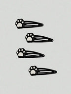 Skull Accent Hair Clip Set Cute Gothic Alternative Fashion Accessories
