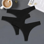 Seamless V-Waist Thong Panties Three-Pack with Smooth Athletic Finish