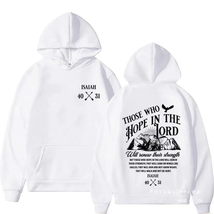 Oversized Typography Graphic Hoodie with Inspirational Streetwear Back Print Design