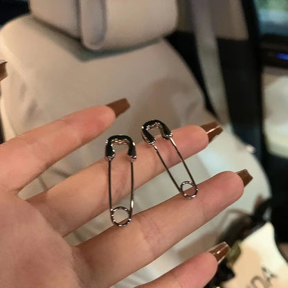 Safety Pin Stud Earrings for Punk Grunge and Y2K Alternative Fashion