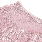 Sequin Tiered Mini Skirt with High Waist Flared Party Silhouette